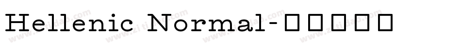 Hellenic Normal字体转换